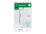 Jejak google track, jarak/arah lokasi dari bandara Adi Soemarmo Solo